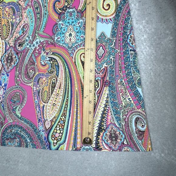 Tommy Hilfiger A Line Dress Size 4 Colorful Paisley Bell Sleeve Boho Dress - Picture 7 of 11